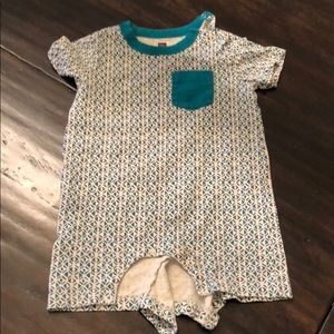 Green and blue Tea onesie